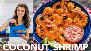 🍤Easy Coconut Shrimp Recipe with 2Ingredient Dipping Sauce 🍤 [upl. by Yhotmit]