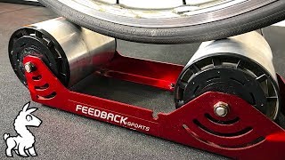 Feedback Sports Omnium Portable Trainer Bicycle Trainer [upl. by Uolyram]