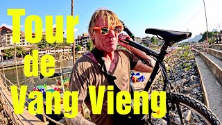 Vang Vieng Laos NO MORE DRUGS laos cycling adventure [upl. by Cirdla130]