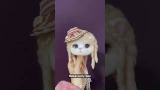 How To Make Needle Felted Cat Fairy Lady  Needle Felting ASMR  Needle Felting Cats [upl. by Brandise]