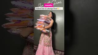 Huge Yellow Suit amp Lehenga Haul from Meesho meesho shorts [upl. by Mulderig]