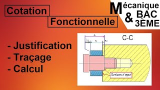 Cotation fonctionnelle mécanique Bac amp 3ème [upl. by Torp154]