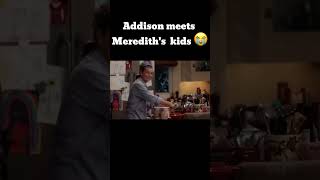 Addison meets Merediths and Dereks kids aka her husbands grey greysanatomy meredithgrey [upl. by Nayve]