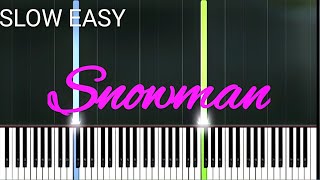 Snowman Sia  SLOW EASY Piano Tutorial [upl. by Jarnagin]