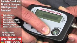 Digitaler SatellitenFinder mit Kompass LCDDisplay und Tonsignal [upl. by Kendy870]