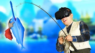 Hilarious Virtual Reality Fishing  Crazy Fishing Gameplay  VR HTC Vive [upl. by Josepha]