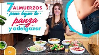 ¿Que almorzar para bajar la panza 7 almuerzos saludables o light [upl. by Nyleuqaj75]