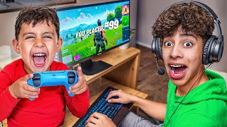 my Little Brother CONTROLS my Fortnite Game 😡 [upl. by Neff953]