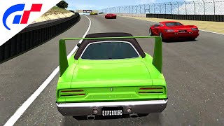 Gran Turismo 4  Laguna Seca  Plymouth Super Bird  Race [upl. by Enel594]