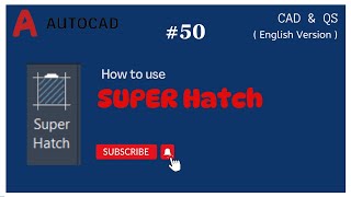 Autocad 50 Eng Version  How to use superhatch command [upl. by Nydroj]