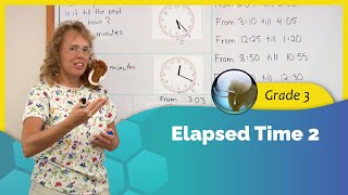 Elapsed time time intervals to the minute 3rd grade math [upl. by Verile303]