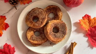 DONUTS de MANZANA SIN HORNO🍎 Pancakes al estilo donut😋 [upl. by Asit714]