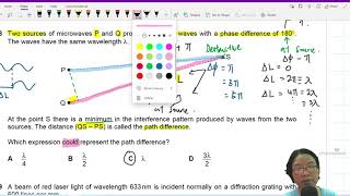 FM21 P12 Q28 Path Difference of Minima  FebMarch 2021  Cambridge A Level 9702 Physics [upl. by Jala]