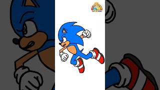 Learn to Draw Sony Super Sonic  Drawing and Coloring Tutorial for Kids [upl. by Yraht]