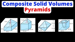 Find Volumes of Composite Solids amp Voided Solids  Pyramids  Eat Pi [upl. by Parshall]