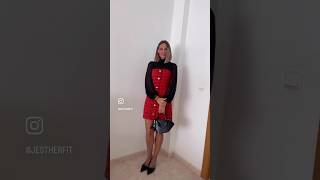 Vestido rojo de Zara fashion vestuarios vestirenmoda outfitideas outfitsdemoda outfitmoda [upl. by Broeder]