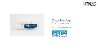 Crepe bandage 15cm x 4 5m QB5001 SINGLE [upl. by Zebada]