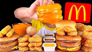 ASMR 맥도날드 빅맥 치킨너겟 띠드스틱 어니언링 치즈버거 새우버거는 롯데리아 먹방 McDonald’s Big Mac With Onion Rings Nuggets MuKBang [upl. by Eiclehc288]