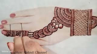 Simple Mehndi Design for back handwedding Dulhan special mehndi designMehndi ka Design [upl. by Howlond]