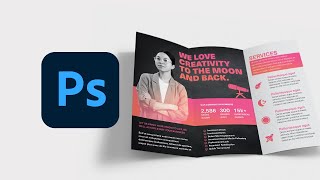 How to Make a TriFold Brochure Template in Photoshop [upl. by Urial]