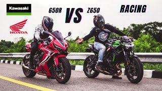 Honda CBR 650R Vs Kawasaki Z650 Bs6 Ab Ye to Hona hi tha 🤣  Exhaust TO Bawal Hai [upl. by Tini259]