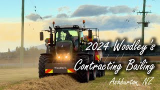 2024 Woodleys Contracting Bailing at Ashburton NZ [upl. by Mildred]