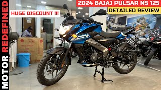 Finally Bajaj Pulsar NS 125 2024 Model Review  Heavy Discount  On Road Price Mileage amp Exhaust [upl. by Comyns530]