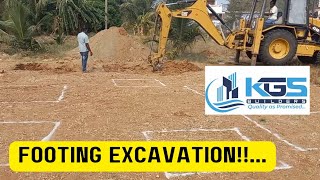 Footing Excavation kgsbuilders [upl. by Stutman]