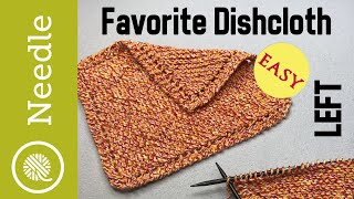 How to Knit  Grandmas Favorite Dishcloth  Beginner Left Handed [upl. by Rehpotsirhk713]