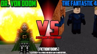 DR DOOM VS THE FANTASTIC 4  Marvel Superhero Brawl  roblox fantastic4 drdoom galactus marvel [upl. by Gerty]