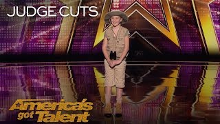 Lily Wilker Amazing 11YearOld Impersonates Jungle Animals  Americas Got Talent 2018 [upl. by Woodford334]