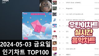 광고없는 실시간 인기차트 2024년 05월03일 인기차트TOP100멜론차트 X 종합차트O 노래모음 KPOP 플레이리스트 [upl. by Notyrb]