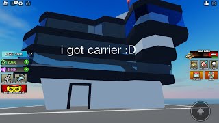 getting the carrier in military tycoon part 5 [upl. by Dygall]