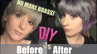 Fixing brassy hair Silver and Purple DIY Ion Color Brilliance [upl. by Lytsirk771]