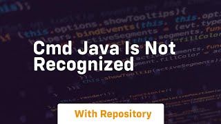 cmd java is not recognized [upl. by Tartaglia]