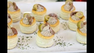 Volovanes rellenos de paté de sardinas con y sin Thermomix  Aperitivo para Navidad [upl. by Ydneh482]