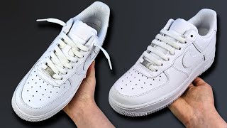 How To Lace Air Force 1s Without Tying 2 SLIP ON HACKS [upl. by Yeltnarb]