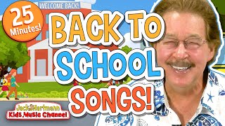 BACK to SCHOOL Songs  25 MInutes of Fun Back to School Songs for Kids  Jack Hartmann [upl. by Annez]