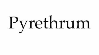 How to Pronounce Pyrethrum [upl. by Samid950]