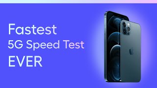 IPHONE 12 PRO 5G mmWave SPEED TEST  FASTEST EVER [upl. by Morgenthaler]