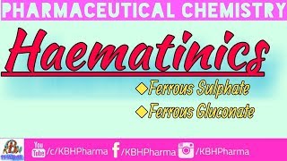 Haematinics  Miscellaneous Compound  Inorganic Chemistry  Dilkhush Raj [upl. by Annairba2]