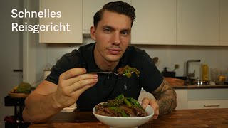 Schnelles Reisgericht mit Steak und Brokkoli [upl. by Reste]