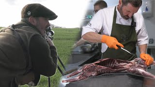 Stalking Invasive Muntjac and Wild Fallow Full Muntjac Butchery and Restaurant Cookup [upl. by Lleuqar]