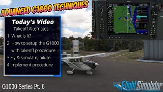 G1000 Tutorial Series Pt 6 Alternate takeoff ProcedureUse the G1000 to offload work in Emergency [upl. by Yung]