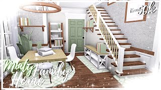 Roblox  Bloxburg 50k 2 Story Minty Family Home  House Build [upl. by Dlarrej]