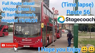 Diversion FRV  Route 56  Stagecoach London  E400H  Whipps Cross To Barts Hospital [upl. by Dowzall]