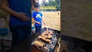 Outdoor cooking australia stanthorpe qld outdoors outdoorcooking cooking countrylife myson [upl. by Einnij]