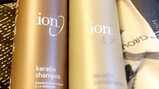 ION Keratin Shampoo and Conditioner Review Hair Tutorial Ion Keratin Shampoo Conditioner Hair [upl. by Chara]