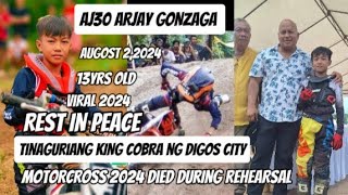 😥ARJAY GONZAGA now signing off motorcross2024 Tinaguriang KING COBRA NG DIGOS CITY Died by accident [upl. by Scholem]