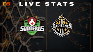 Santeros de Aguada vs Capitanes de Arecibo  LIVE STATS  BSN [upl. by Ennayehc450]